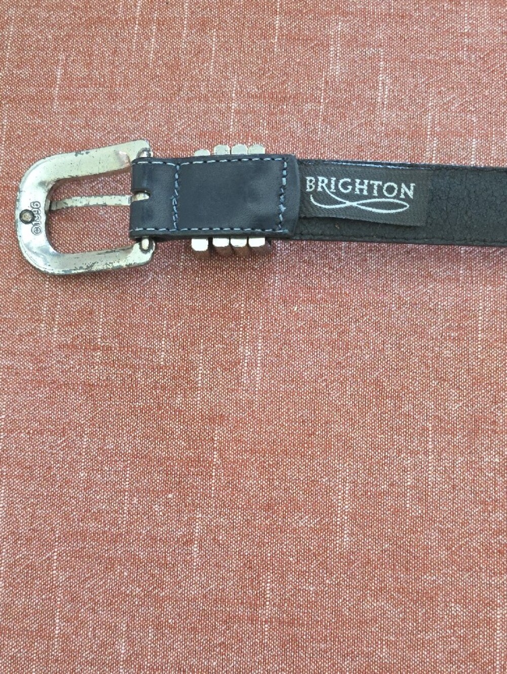 Vintage Brighton Black Leather Strap with Branded Tab - Picture 8 of 11
